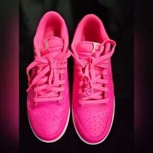 Nike dunks low neon pink womens size 11